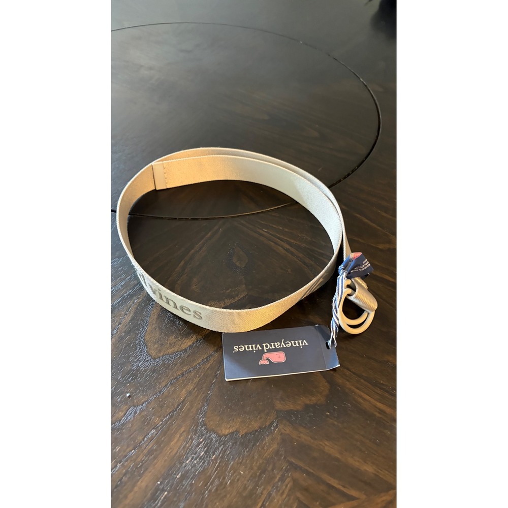 Vineyard Vines D-Ring Belt Men Medium Khaki NWT Logo Webbing